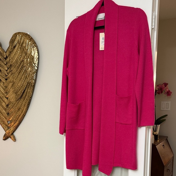 Pink Martini Fuchsia Open Front Cardigan - Picture 1 of 1
